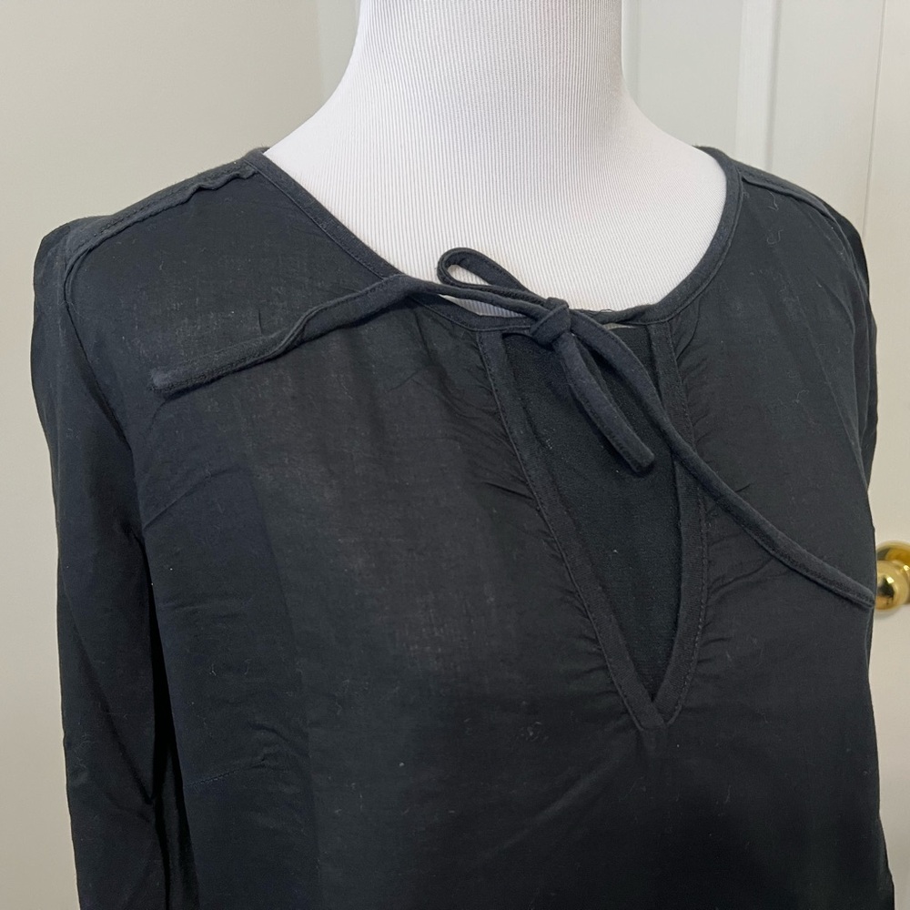 Chic Black cotton Blouse size small